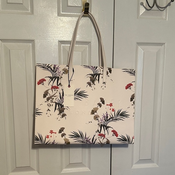 Ted Baker London Floral Tote - Cream and Pink - Picture 1 of 11